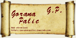 Gorana Palić vizit kartica